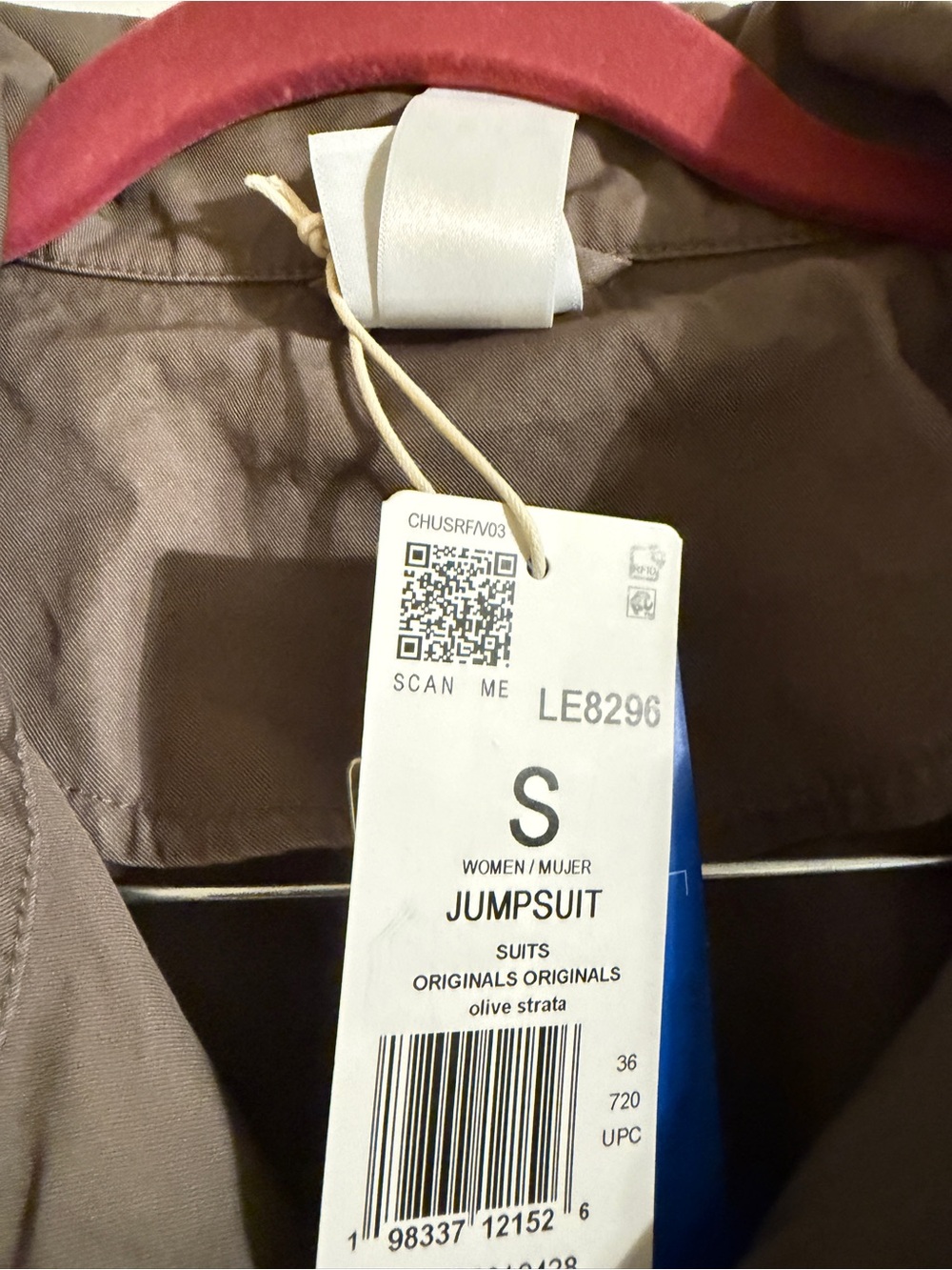 BRAND NEW Adidas Olive Green Utility Jumpsuit - Picture 3 of 5